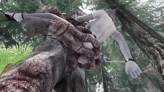 Dark Elf gets fucked by a huge monster cock in this explicit Skyrm porn