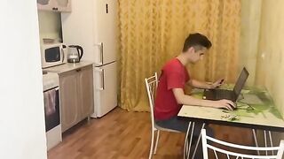 The computer broke down, so I called a friend to fix it and have sex
