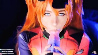 Asuka Langley-Short haired babe gets her pussy filled with cum