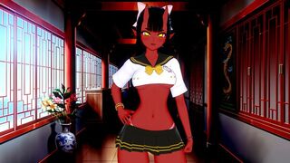 The succubus comes to the hero in a dream and fucks him