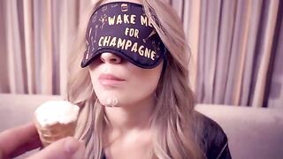 Beauty Dozza got cum in her mouth after a wild ride