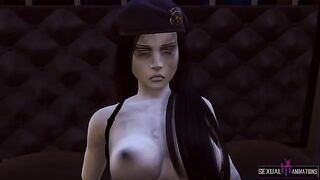 Resident Evil Ada Wong gets fucked by a police zombie