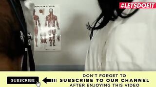 Two petite teens get fucked by horny doctor in steamy scene