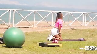 Hot Peruvian gym teacher caught exercising in steamy scenes