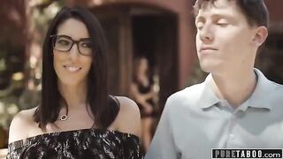 A lonely widow, Natasha Nice, got so horny she started kissing and fucking her neighbor