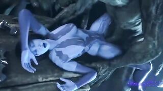Cortana is getting fucked by everyone in this wild scene