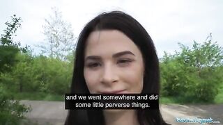 The Public Agent spotted a babe in public, offered cash for a private shot