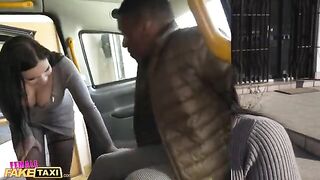 Fake taxi driver Sofia Lee gets her big tits stuffed