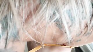 A little crazy blue-eyed girl got fucked hard in POV doggy style