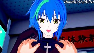 High School DxD Xenovia Quarta’s big tits and huge ass porn