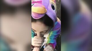 A prank with a girl running naked in the yard ended up fucking