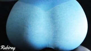 A cute girl was exercising in her ripped yoga pants when things got steamy