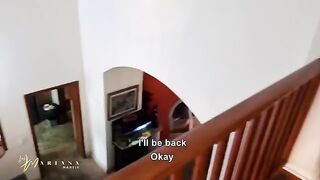 Mariana Martix was being fucked by her stepbrothers while chatting on the phone
