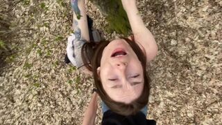 The wife fucked with a forester while her husband worked