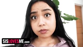 The lucky guy fucks his stepsister to keep her secret