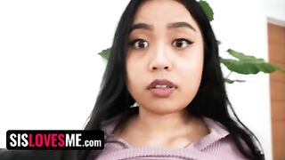 The lucky guy fucks his stepsister to keep her secret