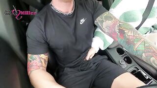 My slutty wife deepthroated my cock while driving in a risky spot!
