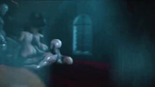 Hentai 3D uncensored Full Moon 2 Gangbang, intense celeb action