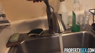 Exotic chick with big boobs gets fucked by her landlord
