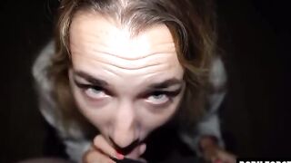 The girl was almost caught during a risky public encounter