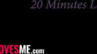 Petite Vixen surprises her stepbrother with a deepthroat blowjob on his birthday