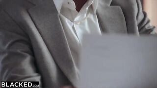 The blonde girl is crazy about her best friend's boss and she wants him badly