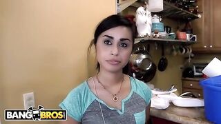 A hung client gets his knob polished by sexy maid Eva Saldana