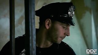 Hot blonde hooker Rosella Visconti gets fucked by police chief and his wife in a steamy FFM threesome