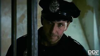 Hot blonde hooker Rosella Visconti gets fucked by police chief and his wife in a steamy FFM threesome
