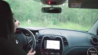Two girls took a stranger to the forest, fucked him and shared cum