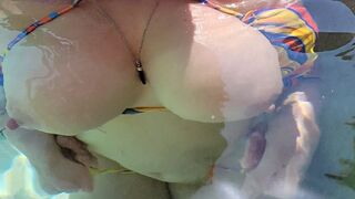 Step sister masturbates with hot tub jets and gets caught in a steamy act
