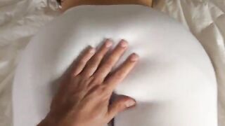 Cute girl masturbating when her stepbrother catches her in the act