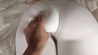 Cute girl masturbating when her stepbrother catches her in the act