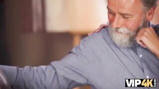 Czech girl gave herself to the old tutor for a better life