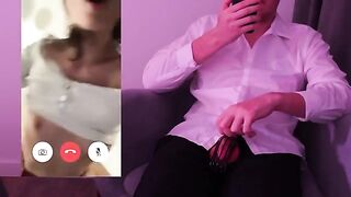 The guy broke off on a video call with his wife