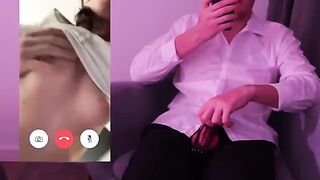 The guy broke off on a video call with his wife