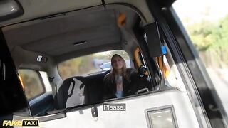 Jayla De Angelis wraps her gloves around cabbie's cock in a steamy scene