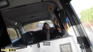 Jayla De Angelis wraps her gloves around cabbie's cock in a steamy scene