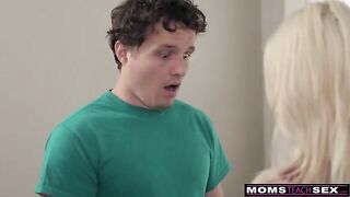 Stepson's favorite fantasy is to be seduced by a hot MILF mother