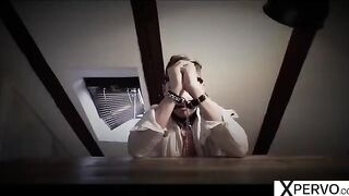Two insatiable step-sisters sharing their sex slave in a thrilling scene