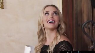 Girl just wants a job, but she’ll have to lick pussy to get it