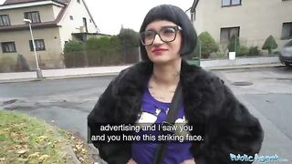Public Agent: French babe Candy Scott gets her pussy filled with cash