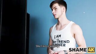 The man did not abandon his girlfriend and continued to surprise her passionately