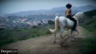 Cowgirl Kenna enjoys a kinky threesome with Anna Claire in a passionate scene