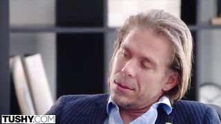 A cute girl Hazel has an incredible anal experience with her boss