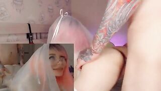 The bride cheated on her husband with his best friend and got cum on her face