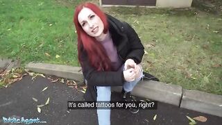 The Northern Lass catches a perv in public and gets creampied in the basement by Public Agent