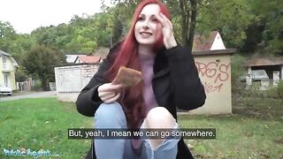 The Northern Lass catches a perv in public and gets creampied in the basement by Public Agent