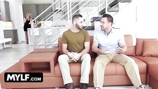 A hot cougar greeted the hero with a wide mouth and juicy ass