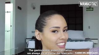 Brunette babe Andreina De Luxe shakes big ass on a big dick